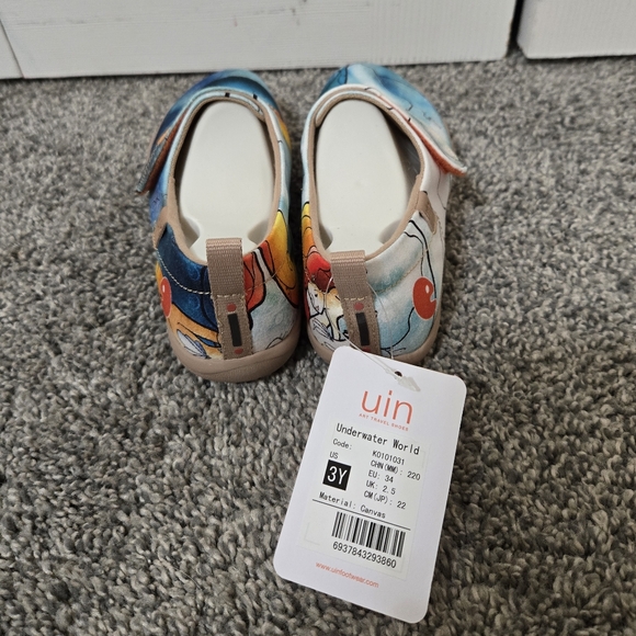 Uni Painted Colorful Fashion Sneakers For Kids, 3 Y, NWT - Picture 7 of 14